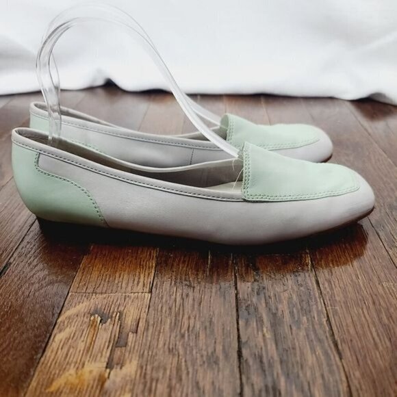 Enzo Angiolini Pastel Green Leather Liberty Loafers 8 M - Picture 3 of 15